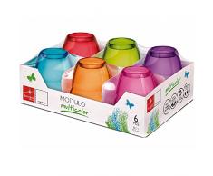 Bormioli Rocco - Coffret 6 Gobelet 30.5 Cl Modulo Couleur