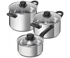 KUHN RIKON goût Batterie de Cuisine, Argent, 1,5/3.7/5.9 Litre