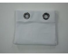 Linder 0269/10/375 Rideau avec 8 Oeillets Fusil Ronds Polyester/Lin Lavé Blanc 140 x 250 cm
