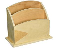 Multicraft Imports Collerettes en Bois 2-Slot Bureau Caddy 14Â cm x 6.28-inch, Acrylique, Multicolore