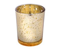 Club Green Bougeoir en verre, Doré, 55 x 65 mm