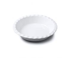 Wm Bartleet & Sons Plat Ã tarte rond en porcelaine avec bord crantÃ©, blanc, 27cm