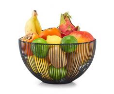 Zeller Corbeille à Fruits, métal, Noir, ca. à 25 x 14 cm