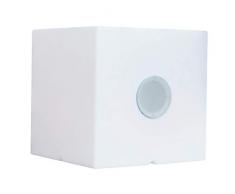 Cube lumineux enceinte bluetooth sans fil LED blanc/multicolore dimmable CARRY PLAY 40cm avec télécommande