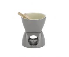 Kela Set Fondue au Chocolat 2 personnes en Céramique, Leonia 12421, Gris opale