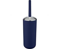 WENKO 22522100 Brosse WC Brasil, Incassable, TPE, à 10 x 37 cm, Bleu Foncé