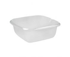 keeeper Bol Mélangeur Universel avec Bec Verseur, Carré, 8 l, 34 x 34 cm, Björk, Transparent