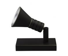 TEKNI-LED - Spot LED à poser sur console, meuble, vitrine â Lampe orientable éclairage tableaux - 7W â blanc chaud 2700K â IRC95 - Laiton Patiné Mat