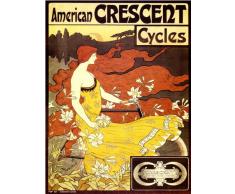 onthewall Art Nouveau Poster Art imprimÃ© par Alphonse Mucha Crescent Cycles 40Â x 30Â cm (PDP 027)