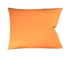 Fleuresse Taie doreiller Couleurs 9100-2044, 40x60 cm Satin Maco Couleur Orange, 100% Coton, avec Fermeture Ã©clair