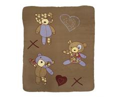 Thedecofactory 130143 Plaid, Polyester, Beige, 130 x 150 x 3 cm