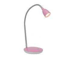 Brilliant G92935/17 Lampe Ã Poser MÃ©tal/Plastique Chrome/Rose 1 x 3 W 16 x 28 x 40 cm