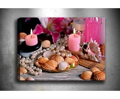 Bonamaison Peinture sur toile, multicolore, 70 x 100 cm - ConÃ§u et fabriquÃ© en Turquie