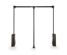 Emuca 7086213 Hang penderie rabattable réglable 600-830 mm finition peint couleur moka