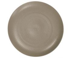 DEGRENNE - Modulo Nature Terre dOmbre Lot de 6 assiettes plate ronde 28 cm