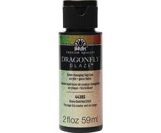 PLAID ENTERPRISES, INC. FOLKART Couleur GRN/GLD/RD, Vert, Or, Red Shift, 2oz/59ml