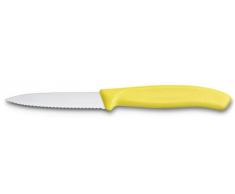 Victorinox 6.7636.L118 Couteau dâOffice avec Lame Pointue/Tranchant denté, Acier Inoxydable, Jaune, 30 x 5 x 5 cm