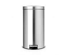Brabantia Poubelle Ã pÃ©dale avec seau intÃ©rieur plastique 45 L Acier mat