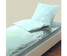 Bleu Câlin CARADOU BARO, Parure de Lit Enfant 3 Pièces, 90x140