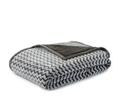 Gözze Plaid réversible Double épaisseur avec Picots 150 x 200 cm, Polyester, Taupe, 150 x 200 x 15 cm