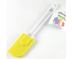 silikomart 70.053.60.0001 Manche en Plastique Transparente et Spatule en Silicone, Jaune, 1 x 4,8 x 23,5 cm