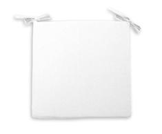 Soleil docre Dessus de Chaise Alix Blanc, Polyester, 40x40x3 cm