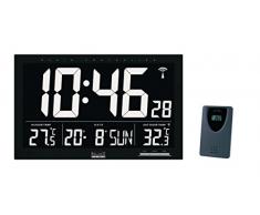 Balance 866498 Horloge Murale Murale numÃ©rique carrÃ©e Noire avec Clochette Murale (AA, Black, Plastic, 370 mm, 30 mm, 230 mm)
