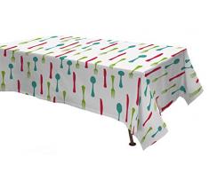DATEX Table Nappe Blanc/Multicolore 180Â x 270Â cm