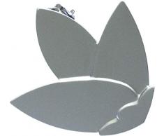 Gardinia Embrasse Fleur Mat à 8 cm, Steel, Argent terne