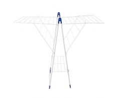 MSV 130050 Etendoir Grand TÃ©tras 20m de Polyester/PP en Blanc/Bleu, PolypropylÃ¨ne, 155x94x61 cm