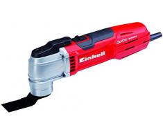 Einhell Outil multifonction TE mg 300 eq (300 W, dispositif daspiration, plateau de ponçage Triangle, 6 x Papier abrasif, Raclette, 2 Lame de Geb Scie sauteuse, 2 segment ssägeblätter, adaptateur daspiration, coffre)