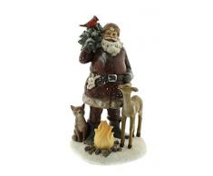 Festive Productions Woodland Figurine de PÃ¨re NoÃ«l DÃ©coration, Multi-Colour-p, Microfibre, Multicolore, 16 x 12-inch