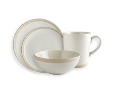 Fairmont & Main os ÃlÃ©ments de Vaisselle, grÃ¨s, Beige, 16Â piÃ¨ces