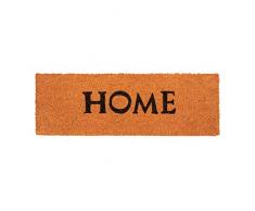 Relaxdays 10020173 Paillasson fibres de coco tapis de sol tapis entrÃ©e intÃ©rieur extÃ©rieur balcon terrasse jardin HOME HxlxP: 1.5 x 75 x 25 cm face antidÃ©rapante caoutchouc PVC couleurÂ orange
