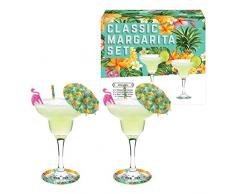 Vintage de Cuisine Company Margarita Verres Ã Cocktail Coffret Cadeau, Transparent, Lot de 2