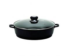 KRÜGER 2027345 Fonte d Aluminium Casserole Delta 28 cm en Noir