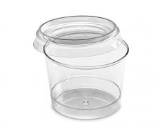 GUILLIN - MOULIPACK BODEGACV180C CARTON DE 300 Verrine Ronde Type Bodega 18Cl et Couvercle, Plastique, Transparent, 7,6 x 7,6 x 5,7 cm