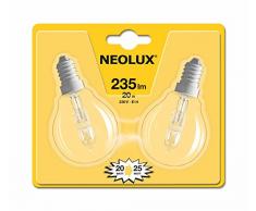 Neolux 4052899168749 Ampoule HalogÃ¨ne SphÃ©rique Verre 20 W E14 Transparent Lot de 2
