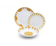 Excelsa Lhasa Autumn Service de 18 assiettes en porcelaine
