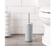 WENKO 22248100 Brosse WC Brasil, Incassable, TPE, Ã 10 x 37 cm, Gris