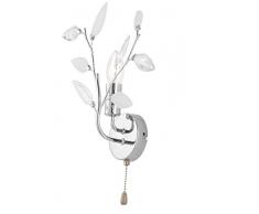 Globo 63160-1T Lampe de table en plastique avec interrupteur Chromé 1600 x 270 x 390 mm 1 x E14 40 W 230 V