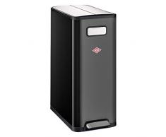 WESCO 381 511-62 Poubelle, Métal, Noir, 52,3 x 27,5 x 66,1 cm