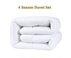 Duck Duck Goose Couette Toute Saison, Couette Souple en Microfibre Blanche pour Le Printemps été Hiver 155x220 cm
