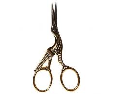 Bohin Cigogne Ciseaux 8,9Â cm Strass Imitation, DorÃ©