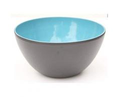 Amazing Cookware Bol en Terre Cuite, en cÃ©ramique, Noir Mat/Bleu, 14Â x 14Â x 8Â cm