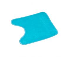 Douceur dInterieur 6GMB268BL Vitamine Tapis Contour de WC Uni Polyester Bleu OcÃ©an 45 x 45 x 1 cm