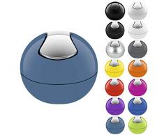 Spirella Poubelle à cosmétiques Poubelle 1 Litre Poubelle à Couvercle pivotant Poubelle de Table Poubelle de Table Bleu