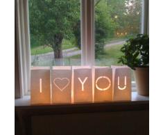 Tindra Lanterne en Papier Ignifuge, Ivoire, Taille Unique