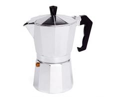 MSV 110015 Cafetière Italienne avec 6 Tasses Aluminium/Bakélite Noir 19 x 9 x 17 cm