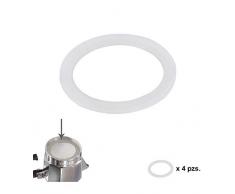 ORYX 4 Joints pour cafetière à Induction 12 Tasses Silicone Blanc 9 x 9 x 3 cm